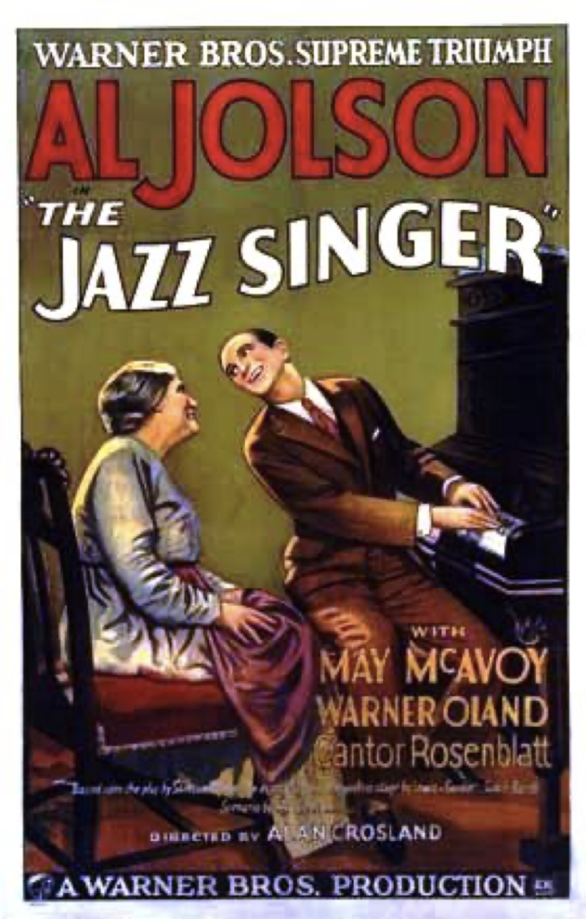 poster, First talking film shown at Earlsferry Town Hall, The Jazz Singer